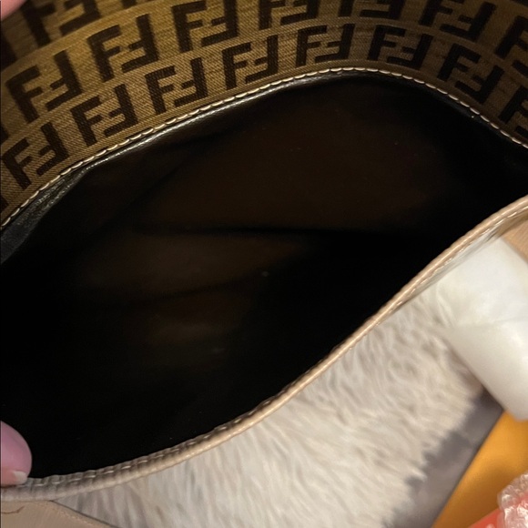 Fendi Brown and Beige FF Logo Crossbody Bag - Picture 11 of 16